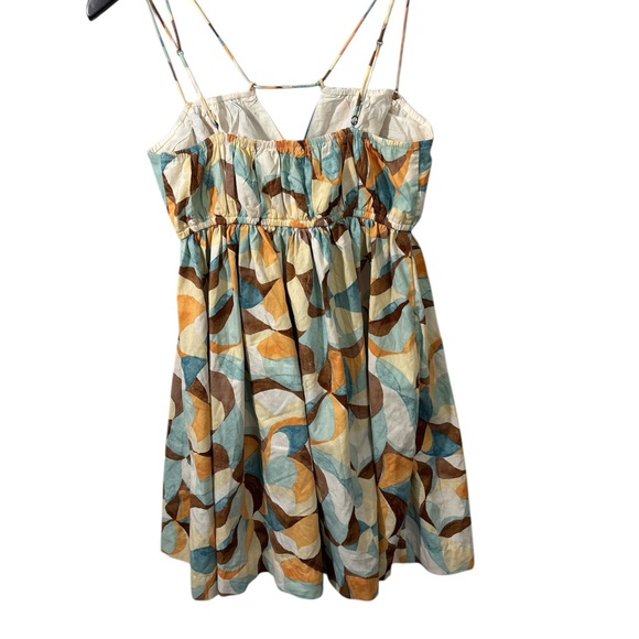 Abercombie & Fitch mini dress abstract adjustable spaghetti strap pockets size S - Picture 3 of 9